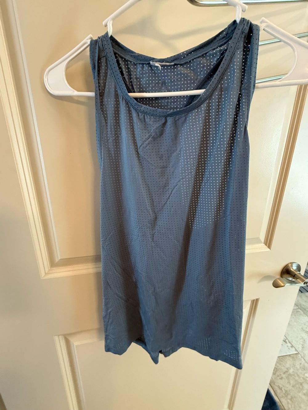 Reebok Blue Perforated Tank Top